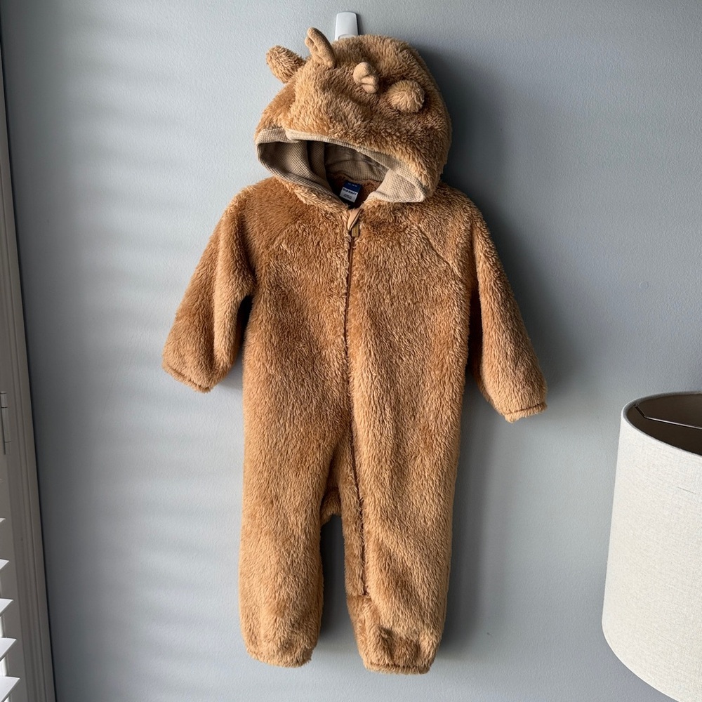 Old Navy Fleece Reindeer Infant Bunting Snowsuit
